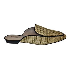 NWOT Schultz mule slide Sandal size 37/39 Rafia Flat